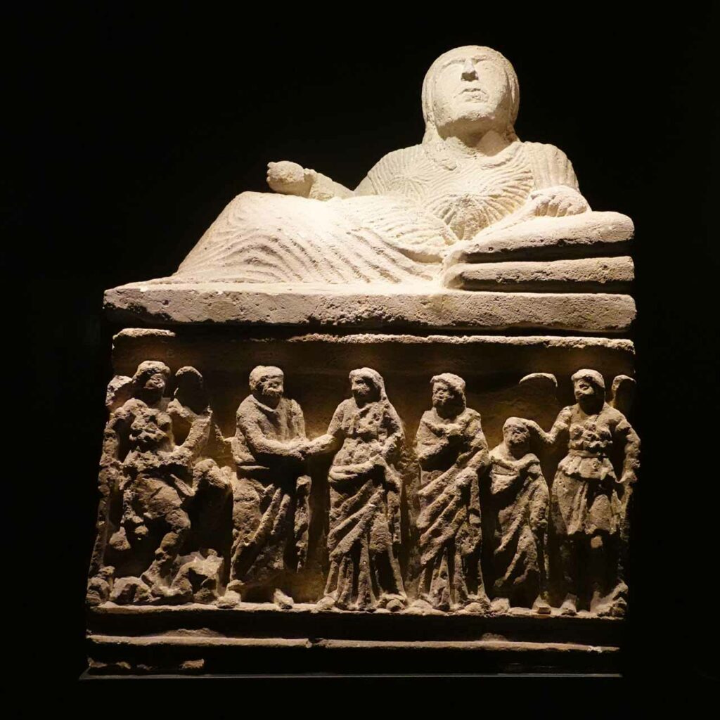Ancient statue at the Archaeology Museum in Barcelona