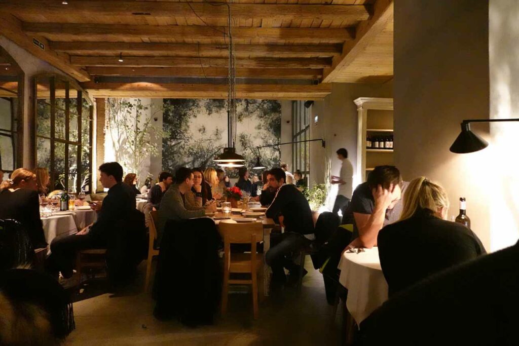 Interior of ZGats restaurant in Barcelona