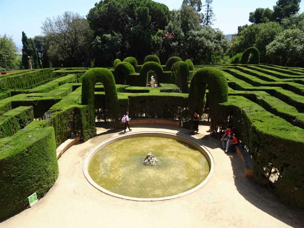 Hedge maze at the Parc del Laberint d’Horta in Barcelona