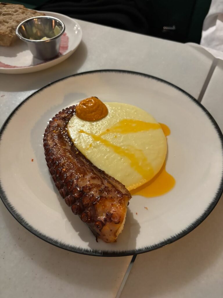 Octopus leg at Salut Bistro & Wine Bar in Barcelona