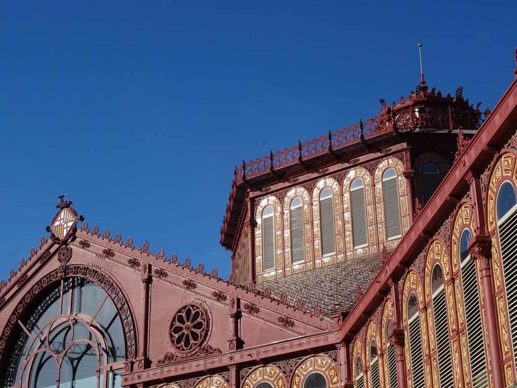 Iron facade of the lovely Sant Antoni Market in Barcelona