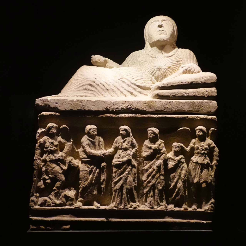 Phoenician statue at the Archaeological Museum in Barcelona
